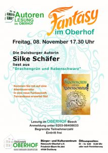 Drachengrün und Rabenschwarz, Lesung im Oberhof Duisburg-Beeck